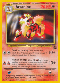 Arcanine from Wizards Black Star Promos