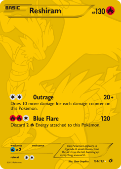 Reshiram from Legendary Treasures #114