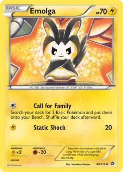 Emolga from Legendary Treasures #49