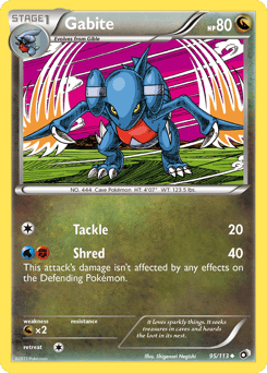 Gabite from Legendary Treasures #95
