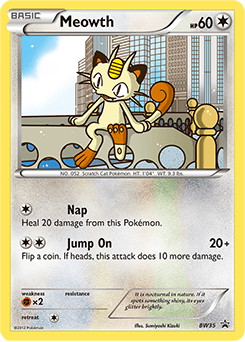 Meowth from BW Black Star Promos #BW35