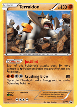 Terrakion from BW Black Star Promos #BW71