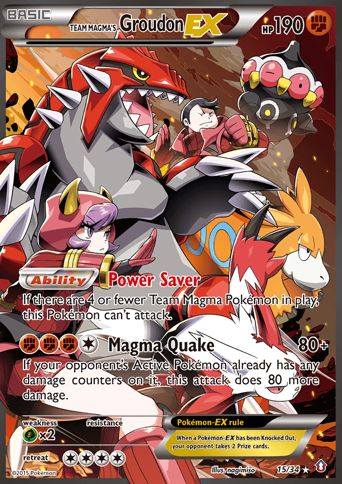 Team Magma's Groudon-EX from Double Crisis