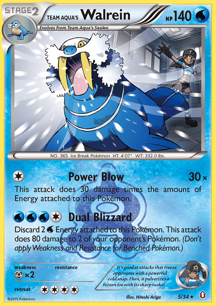 Team Aqua's Walrein from Double Crisis