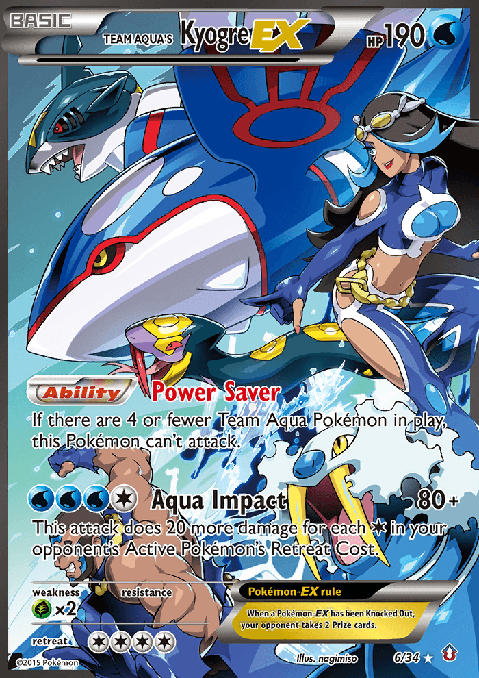 Team Aqua's Kyogre-EX from Double Crisis