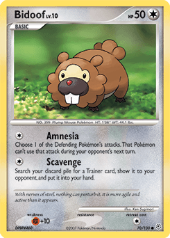 Bidoof from Diamond & Pearl #70