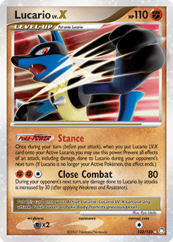 Lucario LV.X from Mysterious Treasures #122