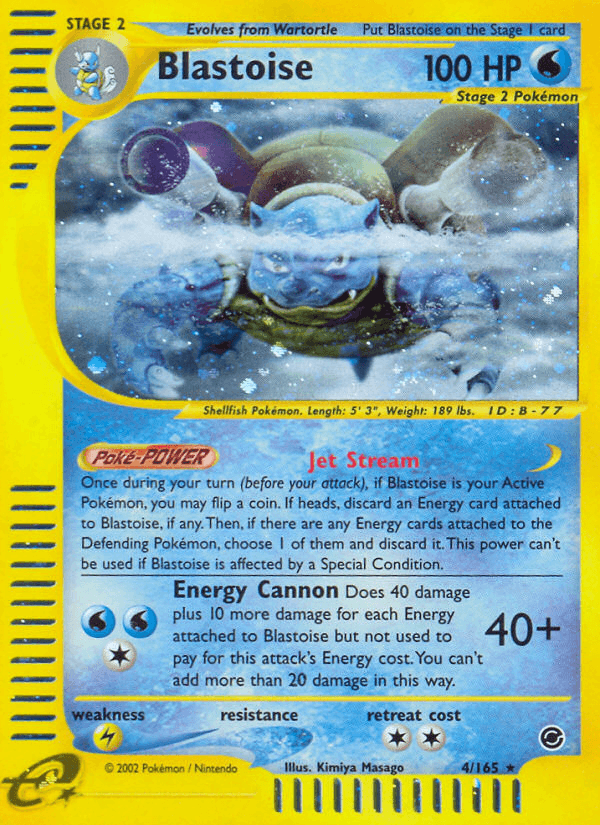 Blastoise from Expedition Base Set