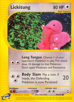 Lickitung from Aquapolis #90