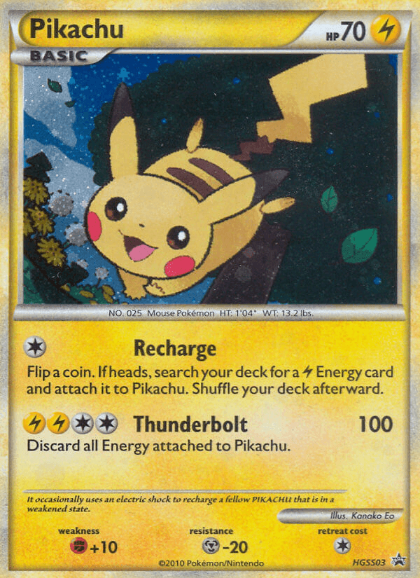 Pikachu from HGSS Black Star Promos