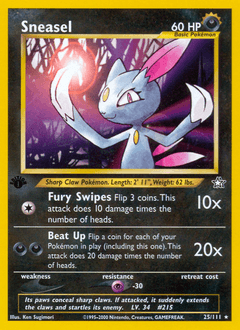 Sneasel from Neo Genesis #25