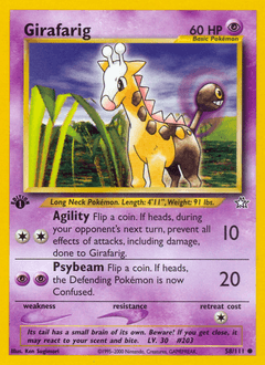Girafarig from Neo Genesis #58