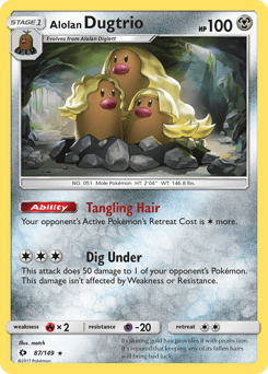 Alolan Dugtrio from Sun & Moon #87