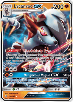Lycanroc-GX from Guardians Rising #74