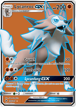 Lycanroc-GX from Burning Shadows #136