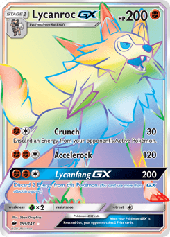 Lycanroc-GX from Burning Shadows #155