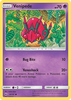 Venipede from Burning Shadows #56