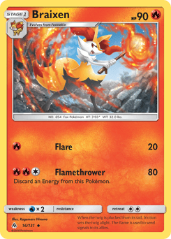 Braixen from Forbidden Light #16
