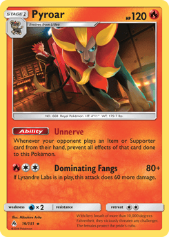 Pyroar from Forbidden Light #19
