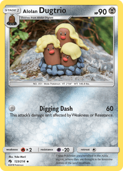 Alolan Dugtrio from Lost Thunder #123