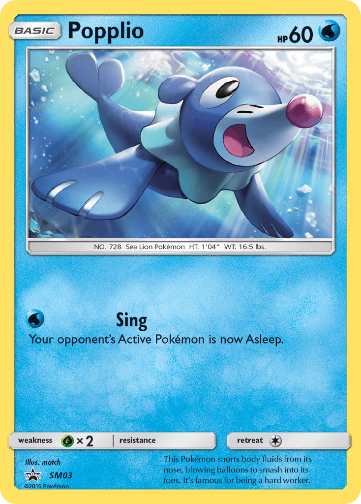Popplio from SM Black Star Promos