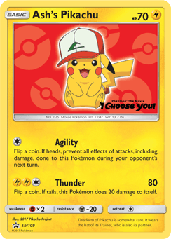 Ash's Pikachu from SM Black Star Promos #SM109