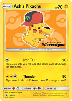 Ash's Pikachu from SM Black Star Promos #SM110