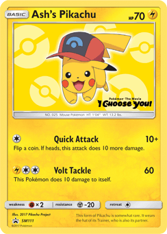 Ash's Pikachu from SM Black Star Promos #SM111