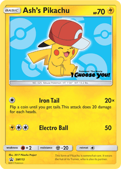 Ash's Pikachu from SM Black Star Promos #SM113
