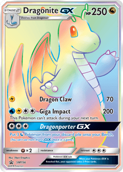 Dragonite-GX from SM Black Star Promos #SM156