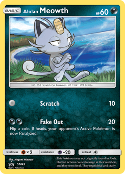 Alolan Meowth from SM Black Star Promos #SM43