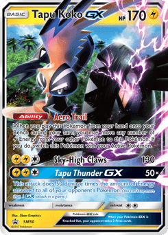 Tapu Koko-GX from SM Black Star Promos #SM50