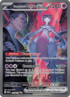 Team Rocket's Mewtwo ex from Destined Rivals #231