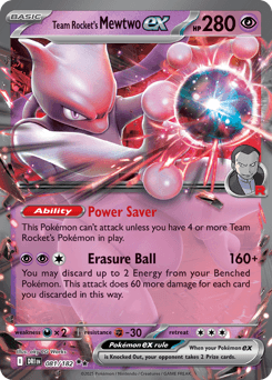 Team Rocket's Mewtwo ex from Destined Rivals #81