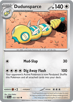 Dudunsparce from Paldea Evolved #157