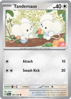 Tandemaus from Paldea Evolved #167