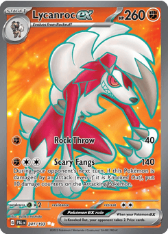 Lycanroc ex from Paldea Evolved #241
