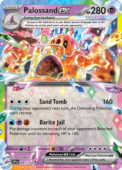 Palossand ex from Surging Sparks #91