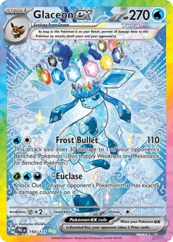 Glaceon ex from Prismatic Evolutions #150