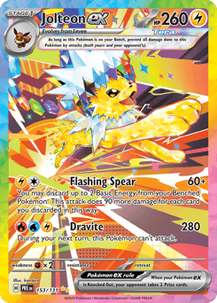 Jolteon ex from Prismatic Evolutions #153
