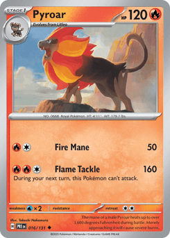 Pyroar from Prismatic Evolutions #16