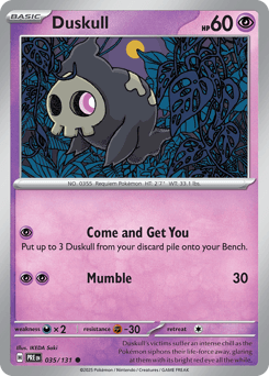 Duskull from Prismatic Evolutions #35