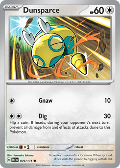 Dunsparce from Prismatic Evolutions #79