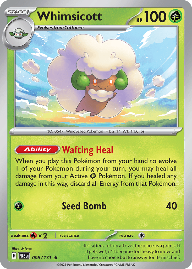 Whimsicott from Prismatic Evolutions
