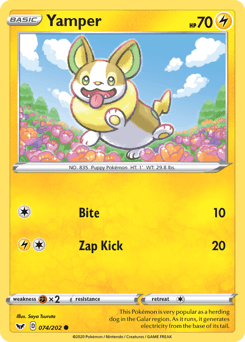 Yamper from Sword & Shield #74