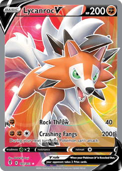 Lycanroc V from Evolving Skies #187