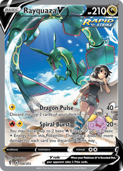 Rayquaza V from Evolving Skies #194