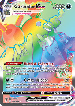 Garbodor VMAX from Evolving Skies #216