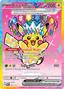 Pikachu ex from Ascended Heroes #277