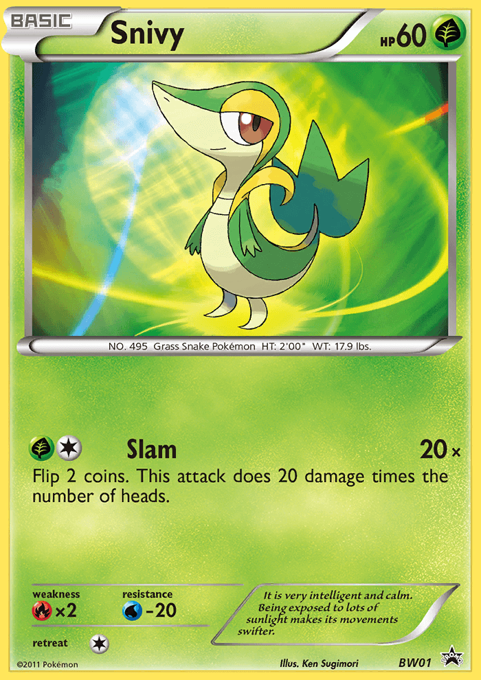 Snivy from BW Black Star Promos